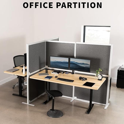 VIVO T-Shape Modular Corner Wall System, 4 Panels, Modern Professional Office - Image 4