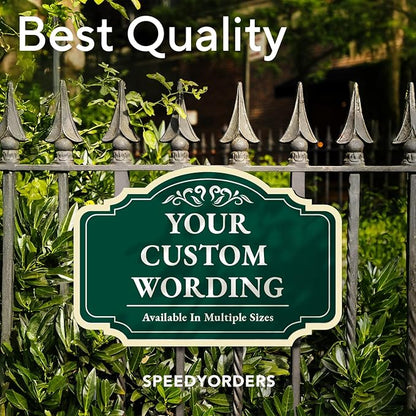 Custom Aluminum Signs: Driveway/Outdoor Metal, Waterproof, Forest Green 24x18 In - Image 7