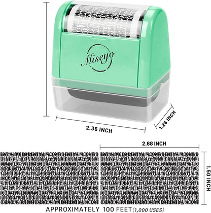 Miseyo Wide Identity Theft Protection Roller Stamp Set - Image 2