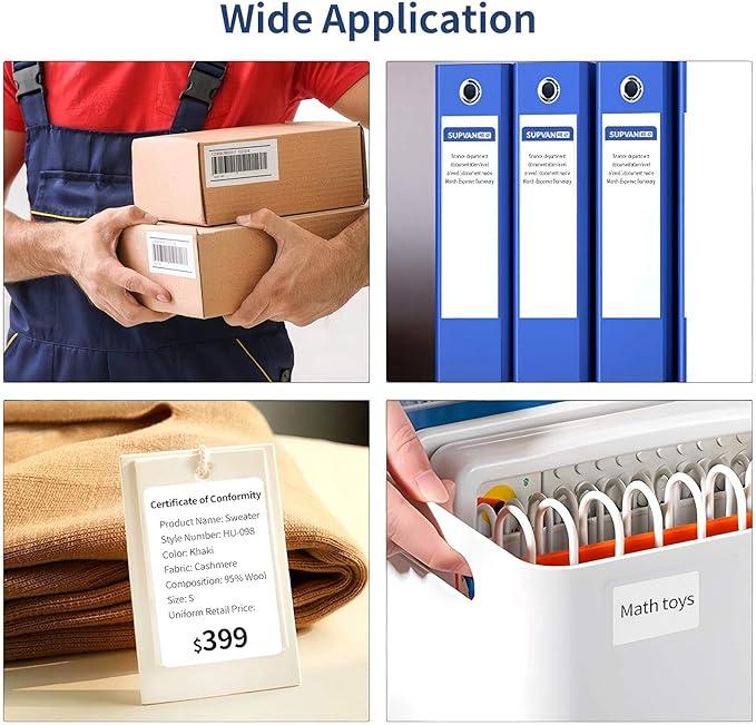 Risio Thermal Labels 2"x3.15", 80 Labels/Roll, Waterproof, Oil-Resistant - Image 6