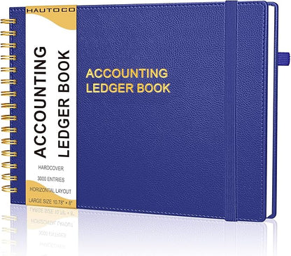 HAUTOCO Hardcover Accounting Ledger Book by HAUTOCO