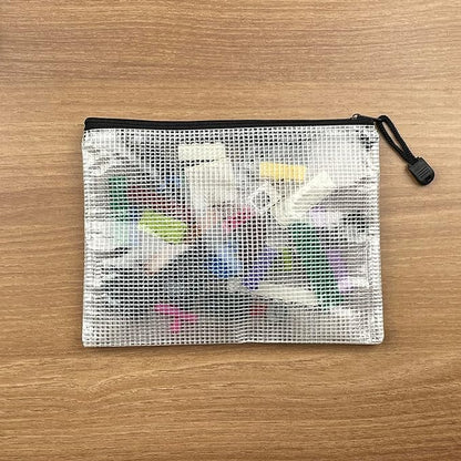 Oaimyy-18 PCS-6" x 8"-Mesh Zipper Pouch, Plastic Zip File Folders Puzzle Bags - Image 8