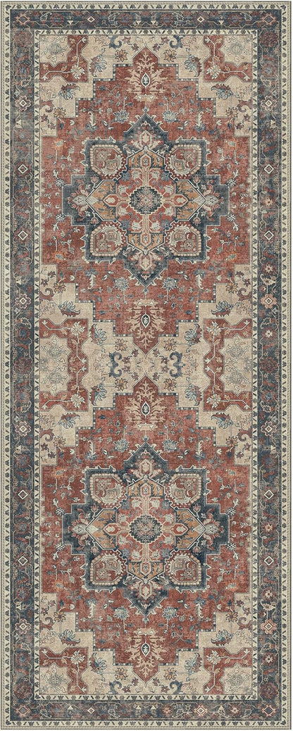 GENIMO 2x8 Runner Rugs for Hallway, Machine Washable Non Slip Vintage Rugs - Image 7