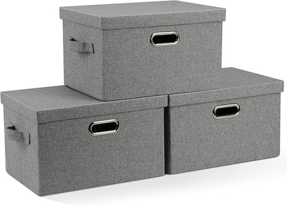Graciadeco Medium 15" 21 Quart Collapsible Stackable Storage Bins by GraciadecoStorage
