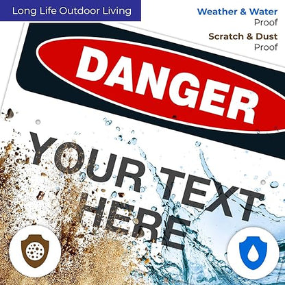 Custom Danger Sign, OSHA Sign, 18x24 Inches, Rust Free .063 Aluminum, Fade - Image 5