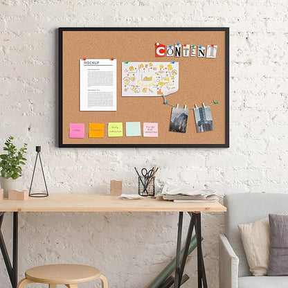 Board2by 2-Pack Cork Board Bulletin Board 24 x 36, Office Board - Image 2
