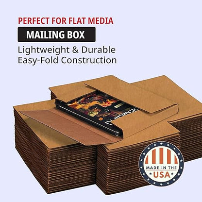 Tape Logic Literature Mailer, 12 1/8" x 9 1/8" x 2", Kraft Easy-fold mailer - Image 4
