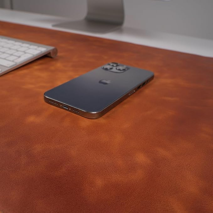 Node Leather Calfskin Leather Desk Pad – Executive Office Desk Mat - Image 5