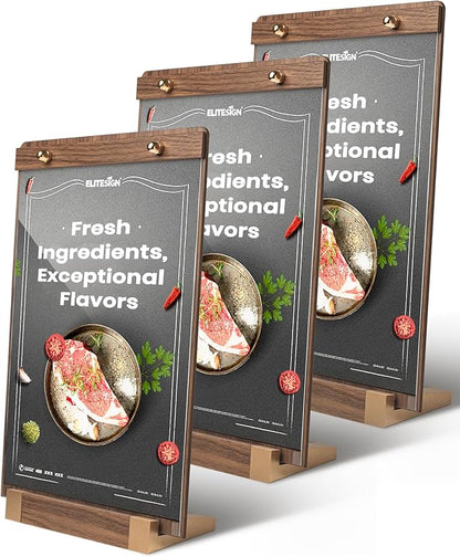 3Pack Acrylic Sign Holders 8.5 x 11 by EliteSign