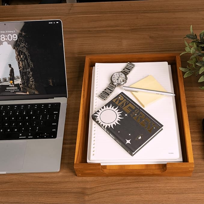 KOLWOVEN Wood Letter Tray -Load Documents Tray - Image 5