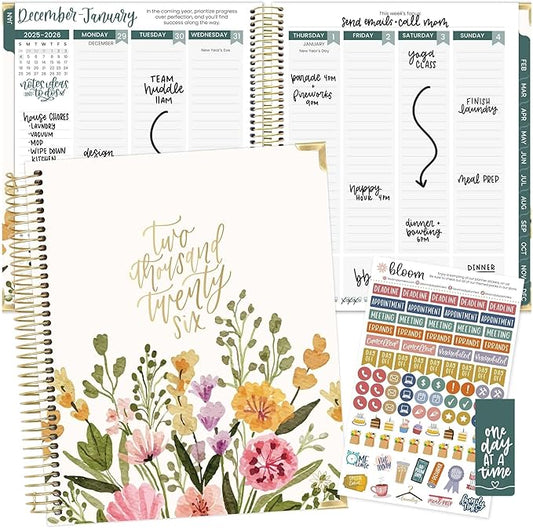 bloom daily planners 2026 Hardcover Calendar Year Goal & Vision Planner by bloomdailyplanners