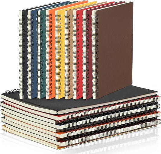 Yahenda 18 Pcs Spiral Notebook Bulk A5 Journal Lined 8.3'' x 5.5'' Writing by Yahenda