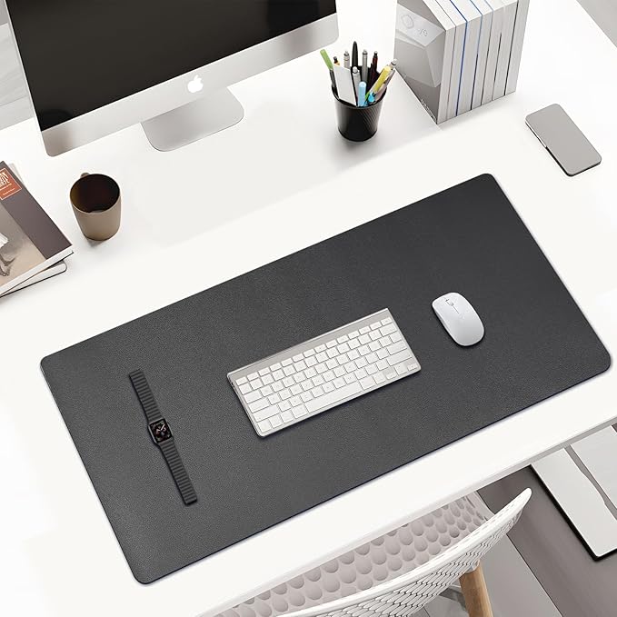 KINGFOM Desk Pad Office Desktop Protecter, PU Leather Desk Mat Blotters - Image 6