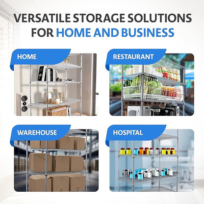 CRESCENT 48" W Storage Shelves 4000LBS Metal Shelving 5 Tier Wire Shelving Unit - Image 9