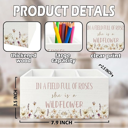 XPH Wildflower Nursery Decor Pen Pencil Holder Organizer - Image 7