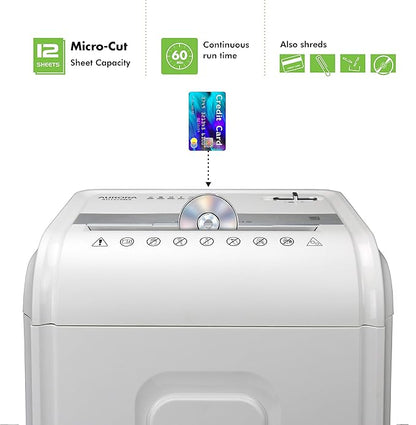 Aurora AU1275MA Professional Grade 12-Sheet Micro-Cut Paper and CD/Credit Card - Image 2