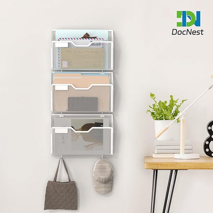 Docnest 3 Pack Hanging Wall File Holders, Mesh Wall Letter File Holder - Image 5