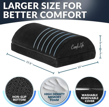 ComfiLife Foot Rest for Under Desk at Work – Adjustable Height Memory Foam Foot - Image 4