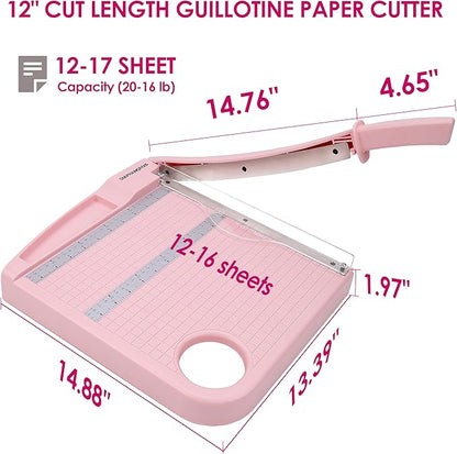Paper Cutter, Paper Trimmer12" Cutting Length Heavy Duty Guillotine Paper Slicer - Image 3
