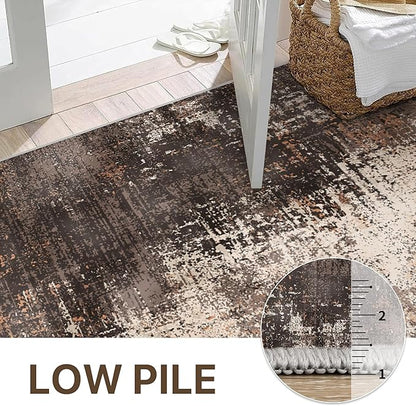 GENIMO Washable Area Rugs for Living Room, 9x12 Vintage Non Slip Rugs, Low Pile - Image 8