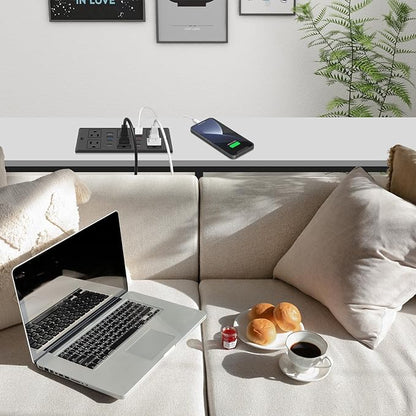 Recessed Power Strip with PD 30W Fast Charging, Conference Desk Flush Mount - Image 6