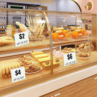 Ludery Small Acrylic Sign Holder 2.4 x 1.6 Inch, Mini Food Sign Labels - Image 3