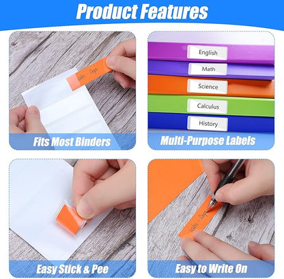 120 Pieces Clear Binder Label Holders Self Adhesive Label Holder Clear Adhesive - Image 6