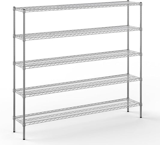 Regal Altair 14" Deep x 72" Wide x 64" Height Wire Shelving Kit | 5-Tier | NSF by Regal+Altair