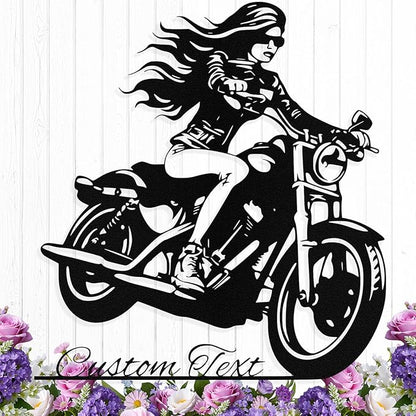 Custom Motorcycle Metal Sign Personalized Biker Name Sign Motorcycle Wall Art by HengMeiZiK