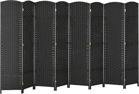 HOMCOM Room Divider, 8 Panel Folding Privacy Screen, 5.6' Tall Freestanding by HOMCOM