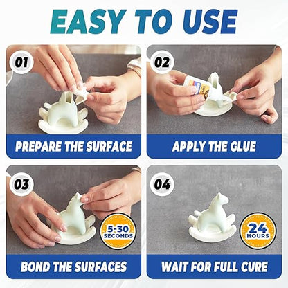 Super Glue Clear 60 Gram Liquid, All Purpose Superglue Instant Cyanoacrylate - Image 7