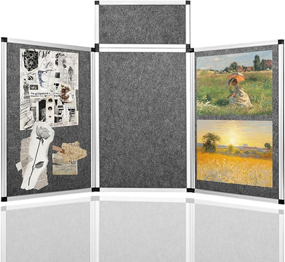 Nisorpa 3+1 Panel Trade Show Presentation Board 70.8 x 35.4 in Desktop Tri Fold by Nisorpa