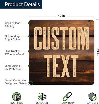 Custom Sign, Custom Street Sign, 11 Font Colors, 13 Font Styles, 4 Hole Options - Image 6