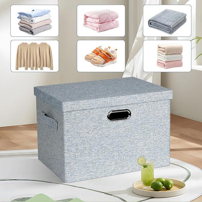Graciadeco Large 17" 36 Quart Collapsible Stackable Storage Bins - Image 6