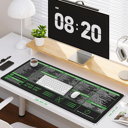 iCasso Excel Cheat Sheet Desk Pad, Excel Mouse Pad Shortcuts, Excell Short Cut - Image 2
