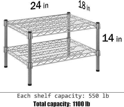 Regal Altair 18" Deep x 24" Wide x 14" Height Wire Shelving Kit | 2-Tier | NSF - Image 3