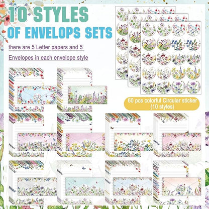 TaoBary 160 Pcs Stationery Paper Set 50 Double Sided Stationery Papers - Image 4