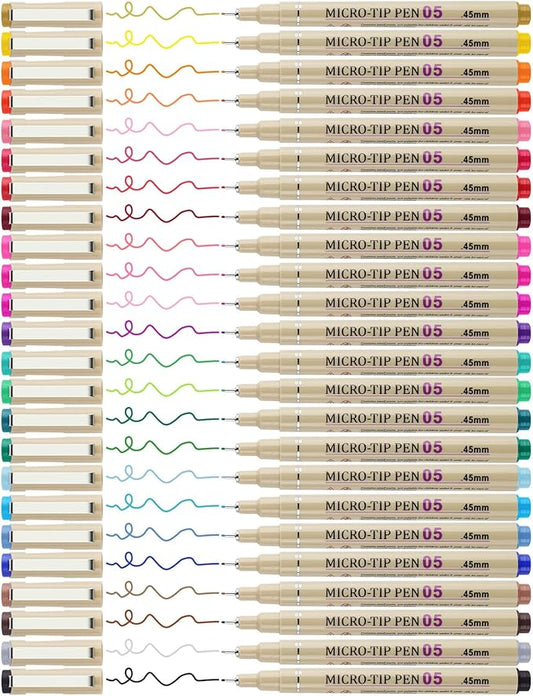 Attom Tech Art 05 Micro, Fineliner Pen Set Ink, Fine Point Pen, Artist by Attom+Tech+Art