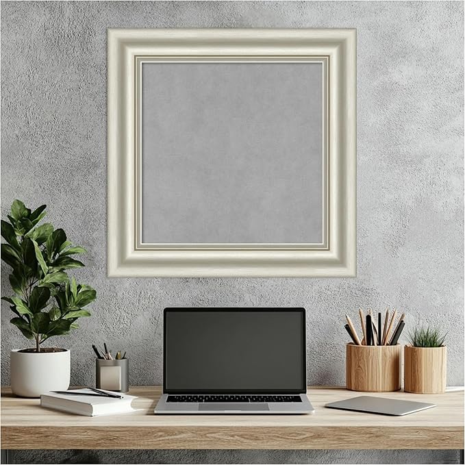 Amanti Art Silver Framed Magnetic Board 22x22 Small Vision Board - Image 6