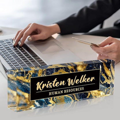 Personalized Name Plate for Desk Custom Acrylic Desk Name Plate Custom Employee - Image 2
