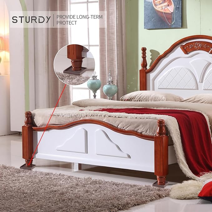 Non Slip Furniture Pads, 2.5” Round Rubber Caster Cups, Anti-Slip Gripper - Image 4
