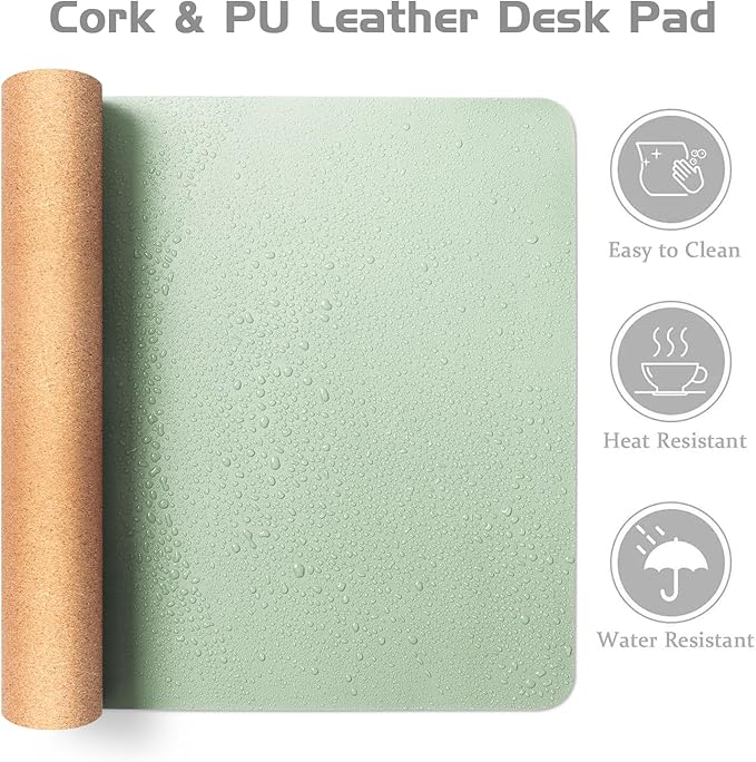 Aothia Double-Sided Desk Pad – 25.6"x13.7" Large Mouse Pad, Leather Desk Mat - Image 6
