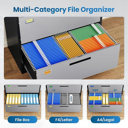 PEUKC 2 Drawer File Cabinet, Lateral Filing Cabinets - Image 5