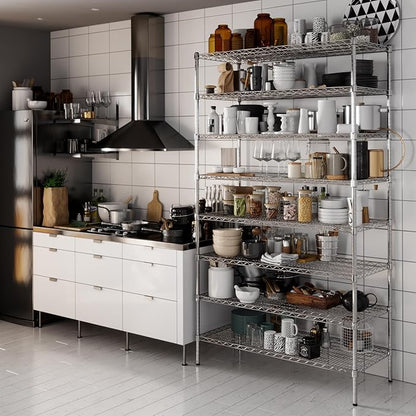 Regal Altair 21" Deep x 48" Wide x 86" Height Wire Shelving Kit | 8-Tier | NSF - Image 6
