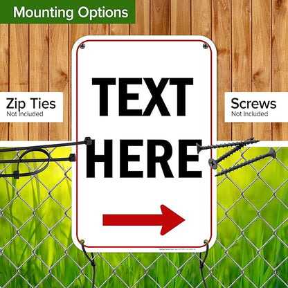 Custom Arrow, Custom Directional Sign, Right Arrow, 12x18 Inches, 55 mil thick - Image 5