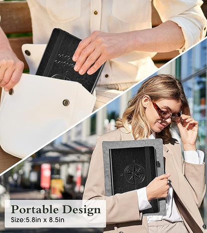 PAIBAS Lined Journal Notebook for Women Men, 160 Pages, A5 Hardcover Vintage - Image 7