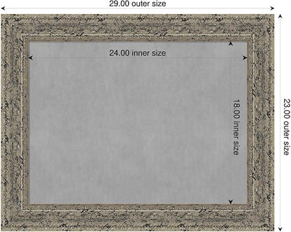 Amanti Art Silver Framed Magnetic Board 23x29 Medium Vision Board - Image 2