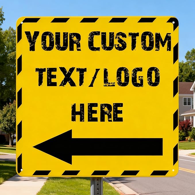 Custom Square Arrow Signs by HKSIGNS