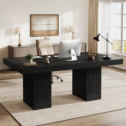 Tribesigns 63 Inch Executive Desk, Modern Office Computer Desk - Image 4
