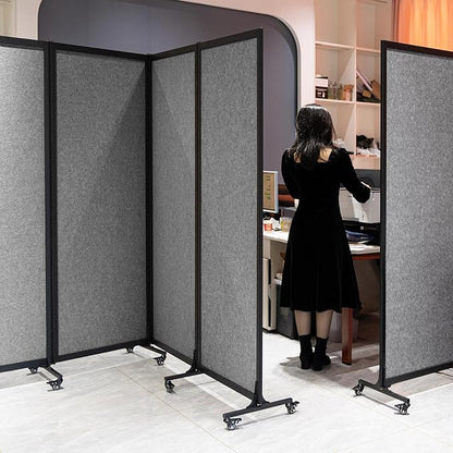 Upgrade Version Room Partition and Divider, Freestanding Rolling Dividers - Image 5